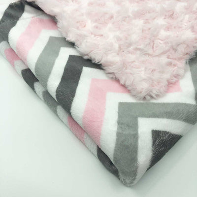 Minky Pet Blankets in Pink Chevron Pattern | Pawlicious & Company