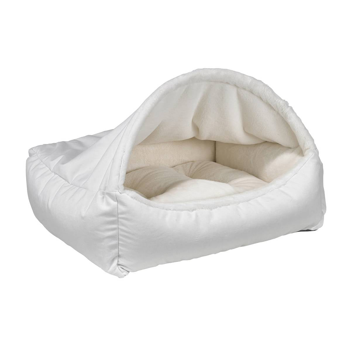 Canopy Bed in Winter White Fur | Pawlicious & Company