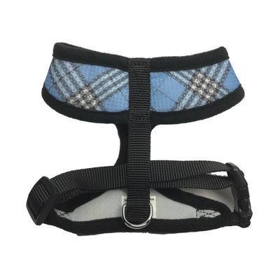 Plaid Breathe EZ Pullover Mesh Dog Harness in Blue | Pawlicious & Company