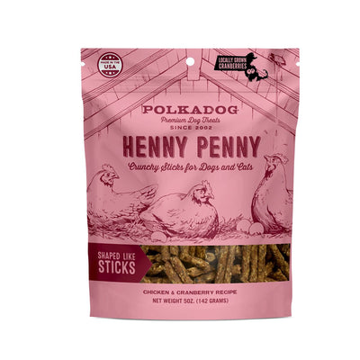 Polkadog Henny Penny Chicken & Cranberry Sticks for Dogs & Cats | Pawlicious & Company