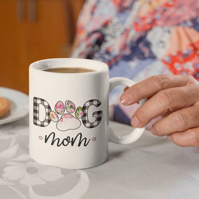 Dog Mom Mug in Floral Ombre Pattern | Pawlicious & Company