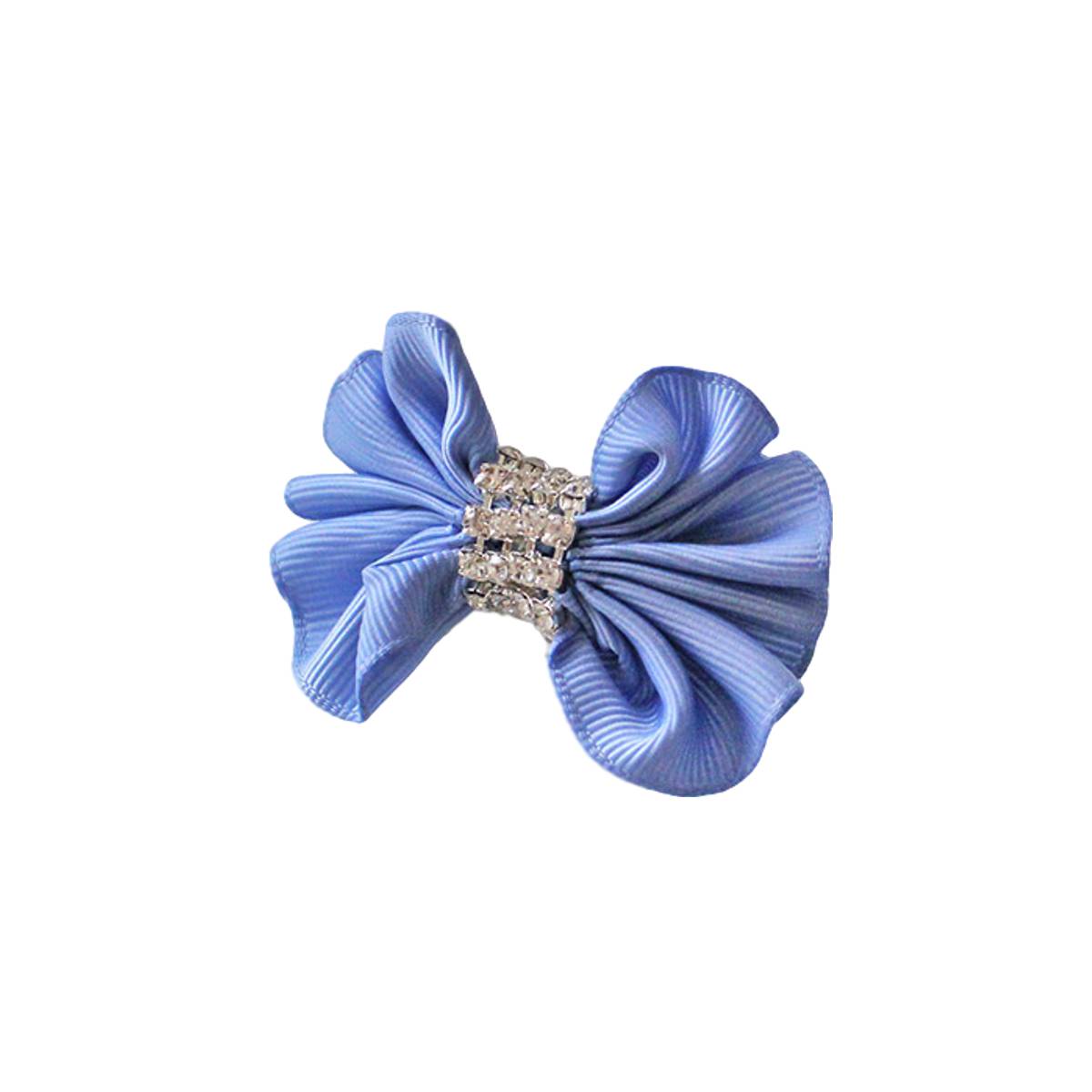 The Muse Dog Hair Clip with Rhinestones in Blue | Pawlicious & Company