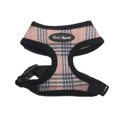 Plaid Breathe EZ Pullover Mesh Dog Harness in Pink | Pawlicious & Company