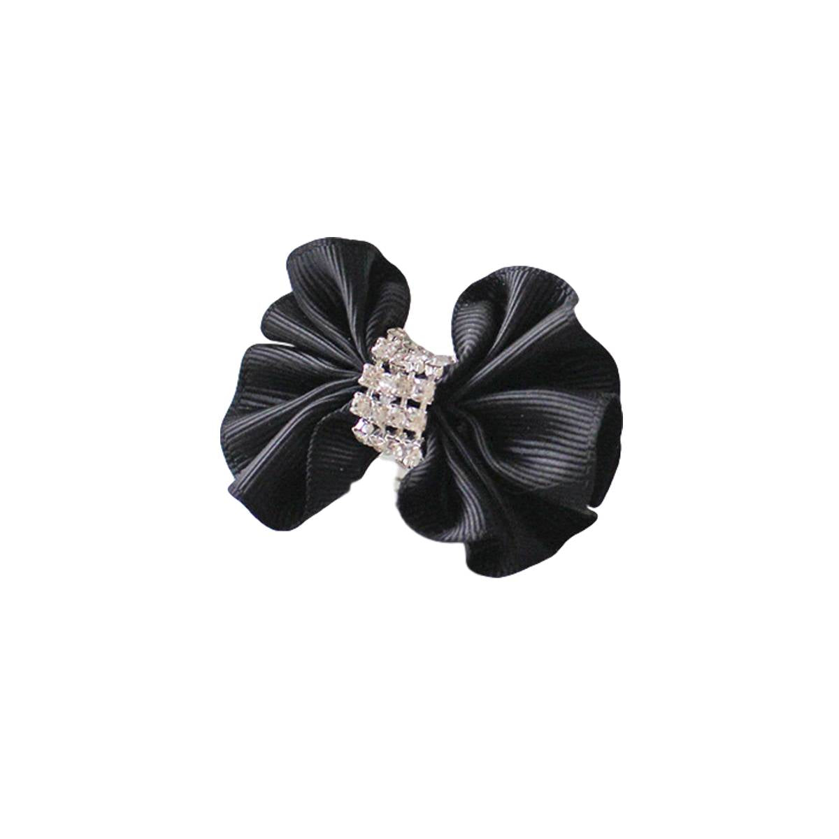 The Muse Dog Hair Clip with Rhinestones in Black | Pawlicious & Company