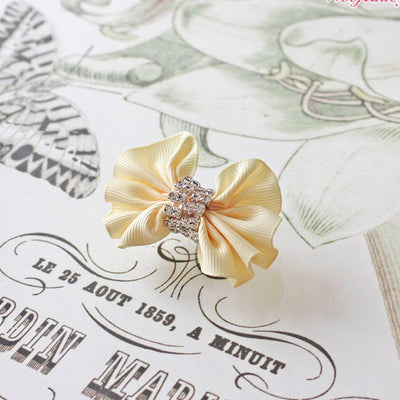 The Muse Dog Hair Clip with Rhinestones in Yellow | Pawlicious & Company