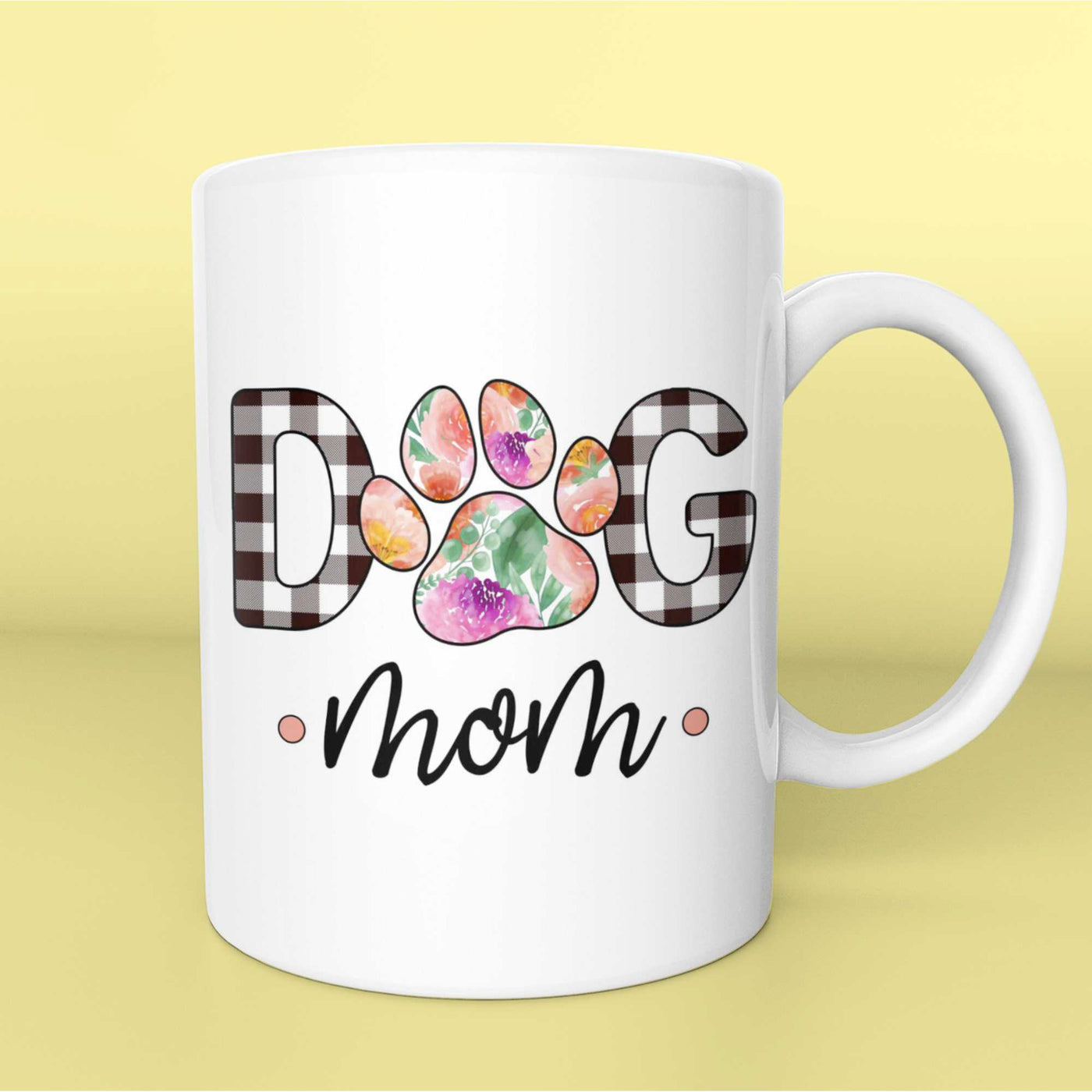 Dog Mom Mug in Spring Flowers Pattern | Pawlicious & Company