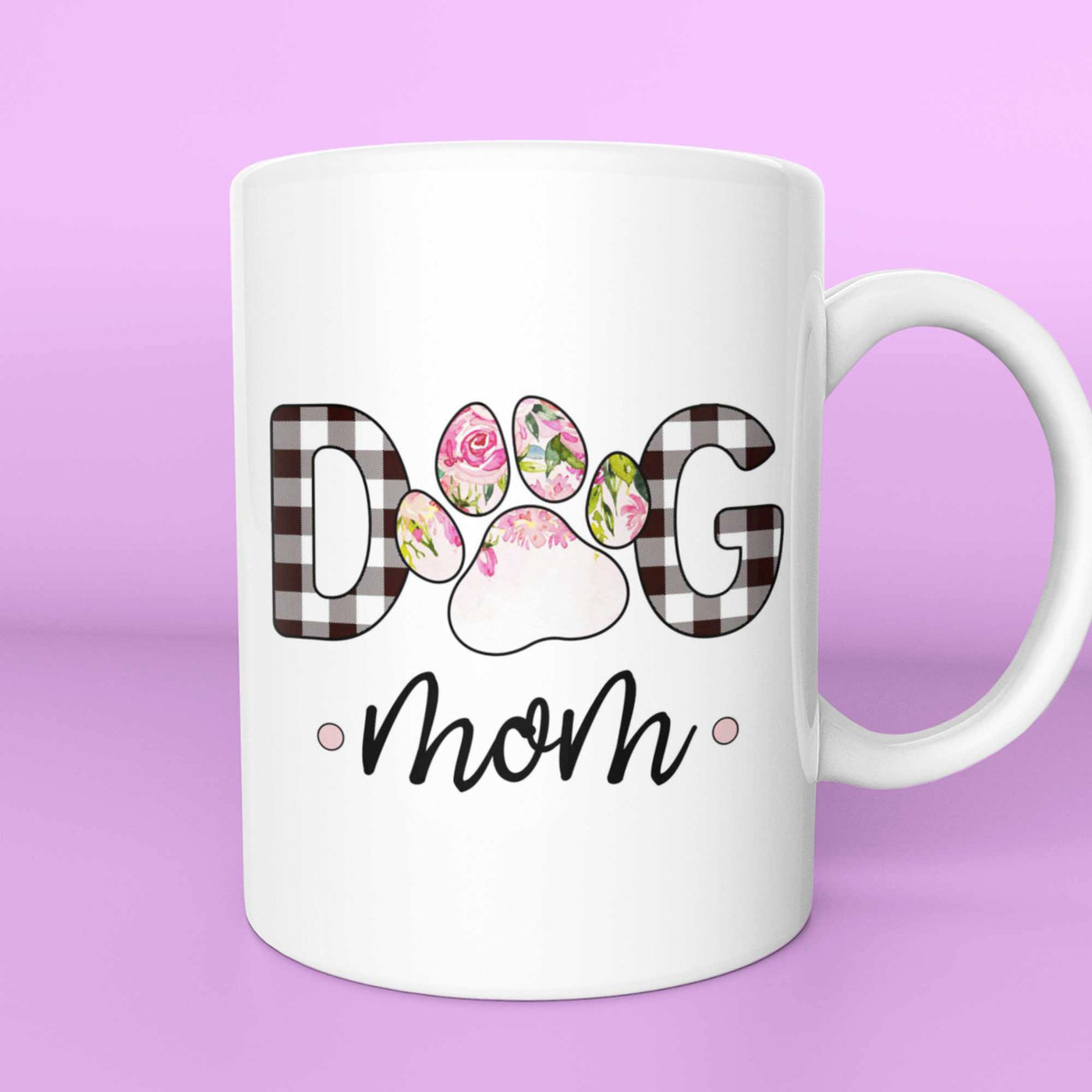 Dog Mom Mug in Floral Ombre Pattern | Pawlicious & Company