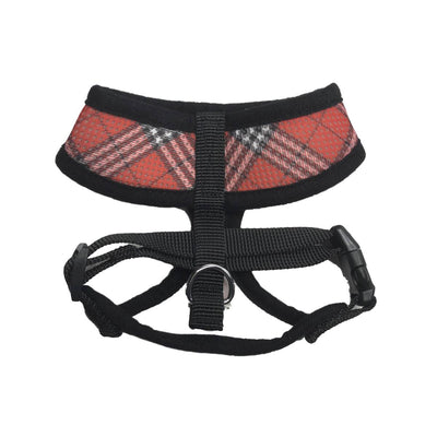 Plaid Breathe EZ Pullover Mesh Dog Harness in Red | Pawlicious & Company