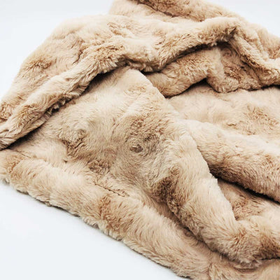 Minky Pet Blankets in Camel Rosette Pattern | Pawlicious & Company