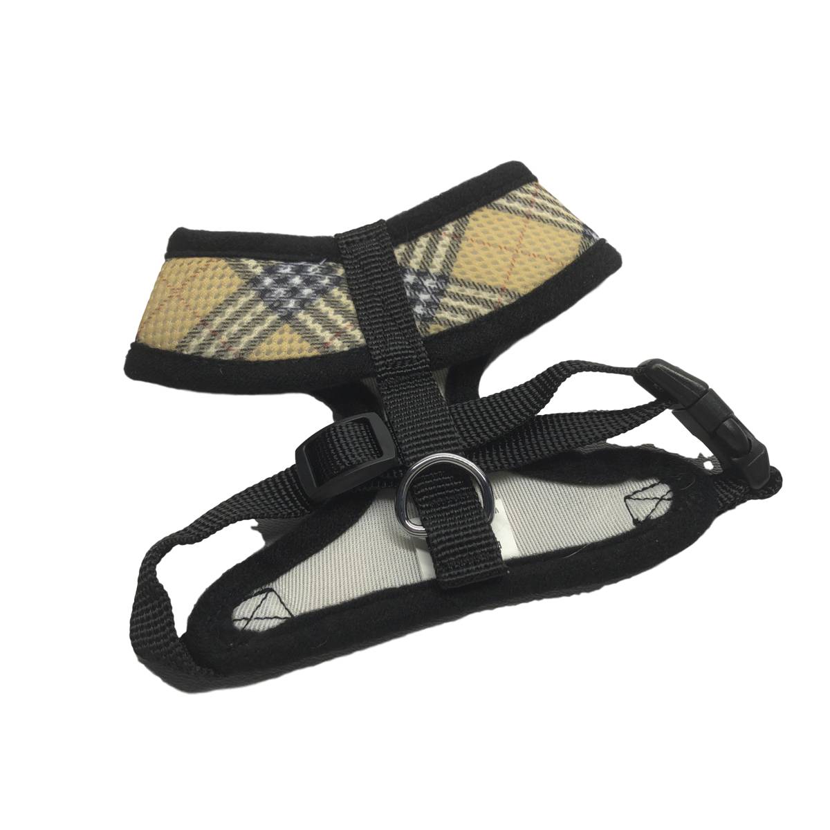 Plaid Breathe EZ Pullover Mesh Dog Harness in Tan | Pawlicious & Company