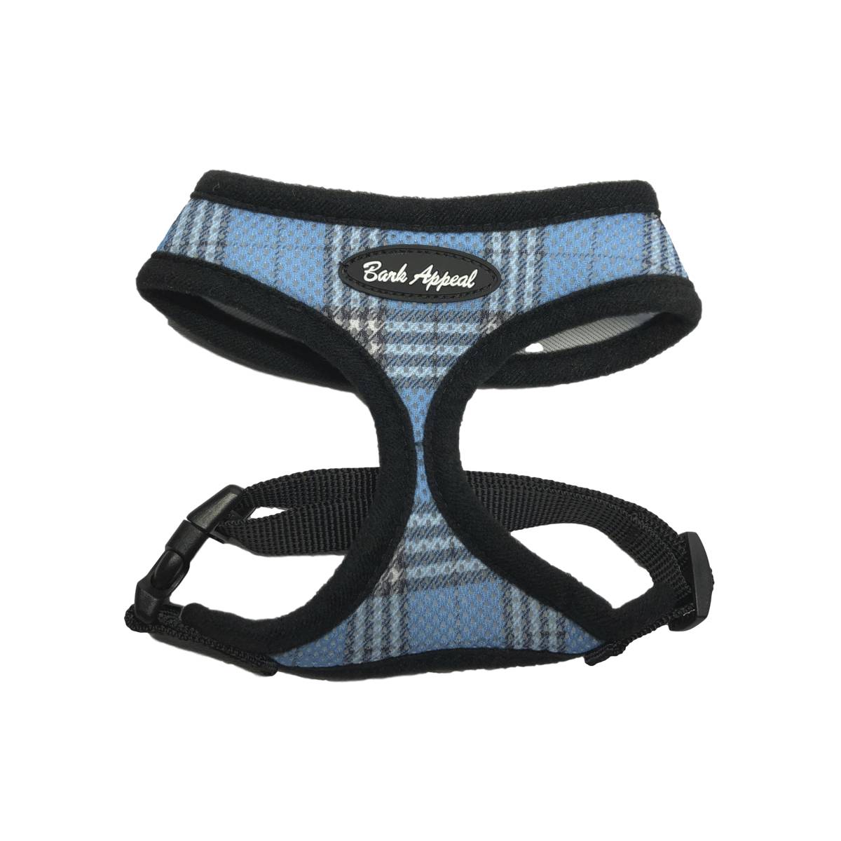 Plaid Breathe EZ Pullover Mesh Dog Harness in Blue | Pawlicious & Company