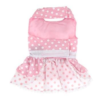 Pink and White Polka Dot Velcro Dress | Pawlicious & Company