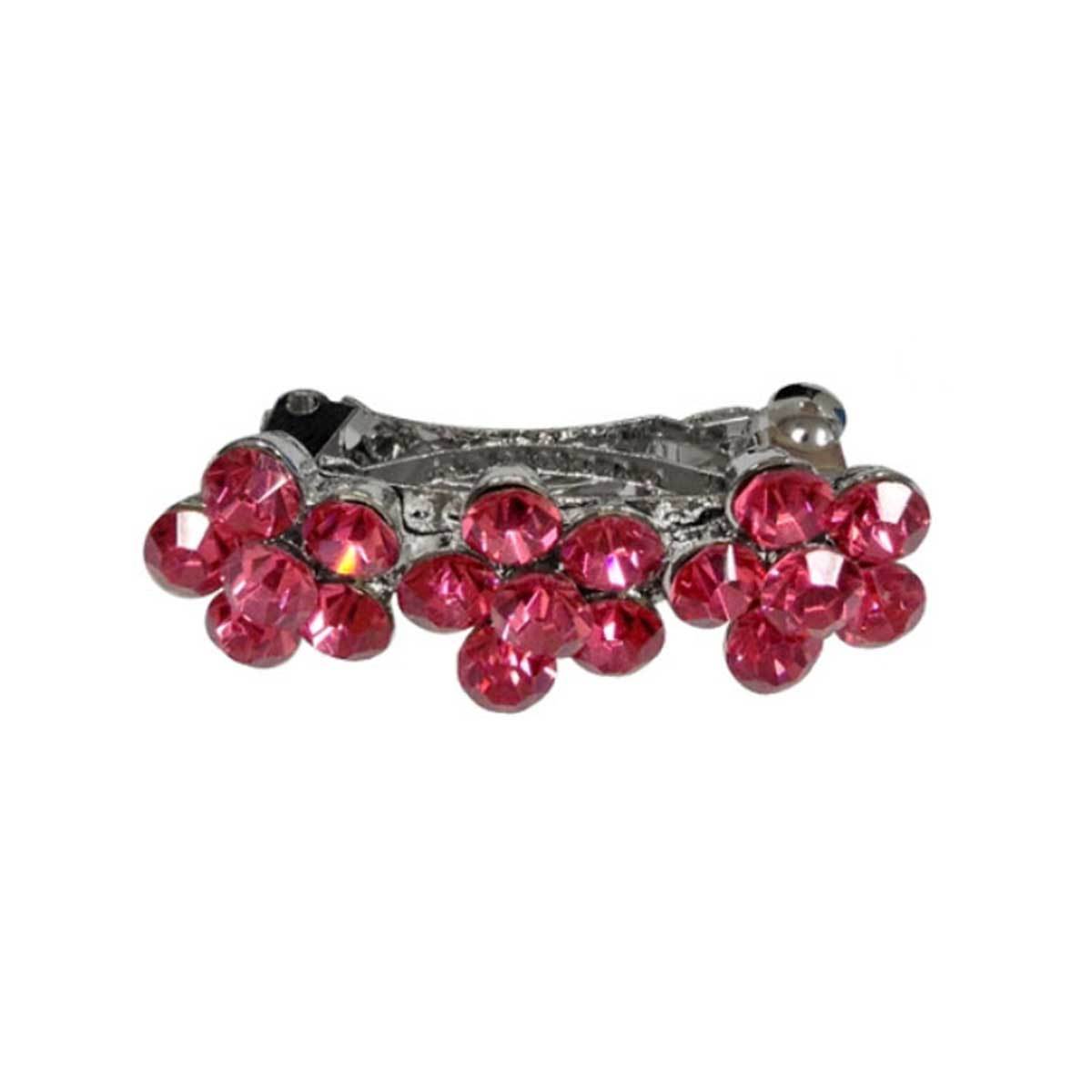 Pink Crystal Flower Dog Hair Clip | Pawlicious & Company