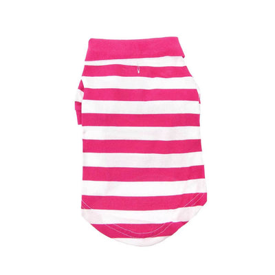 100% Pink Striped Dog Polo Shirt | Pawlicious & Company