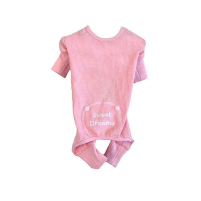 Pink "Sweet Dreams" Embroidered Dog Pajama | Pawlicious & Company