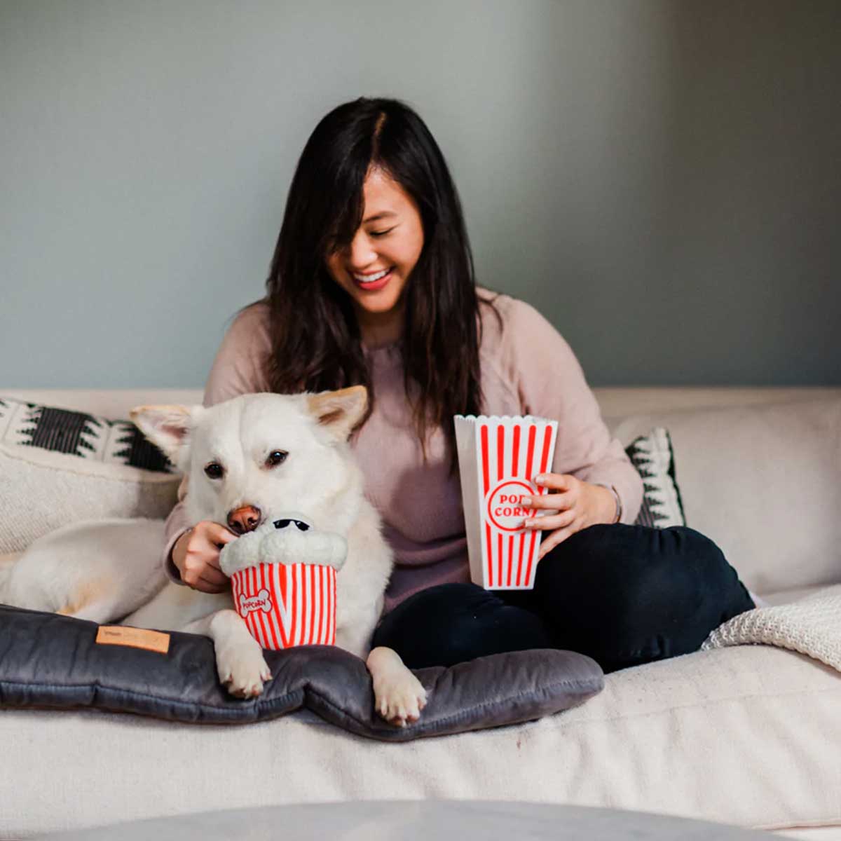 Hollywoof Poppin Pupcorn Plush Dog Toy