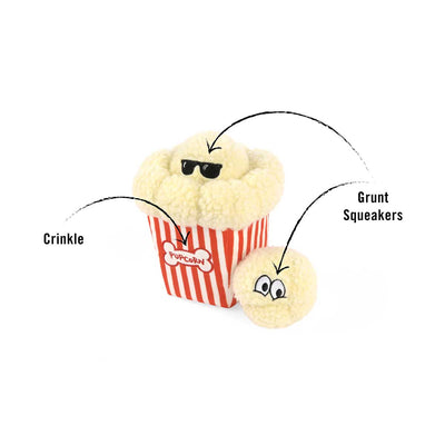 Hollywoof Poppin Pupcorn Plush Dog Toy