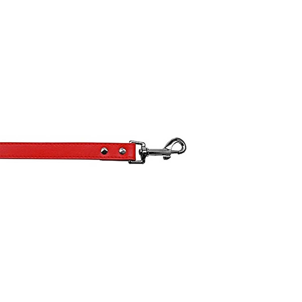 Plain Faux Leather Pet Leash in Red | Pawlicious & Company