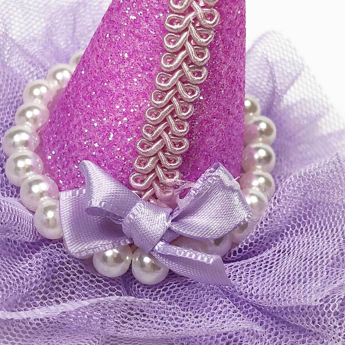 Pretty Party Hat Clip-On in Lavender | Pawlicious & Company