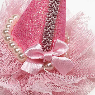 Pretty Party Hat Clip-On in Light Pink | Pawlicious & Company