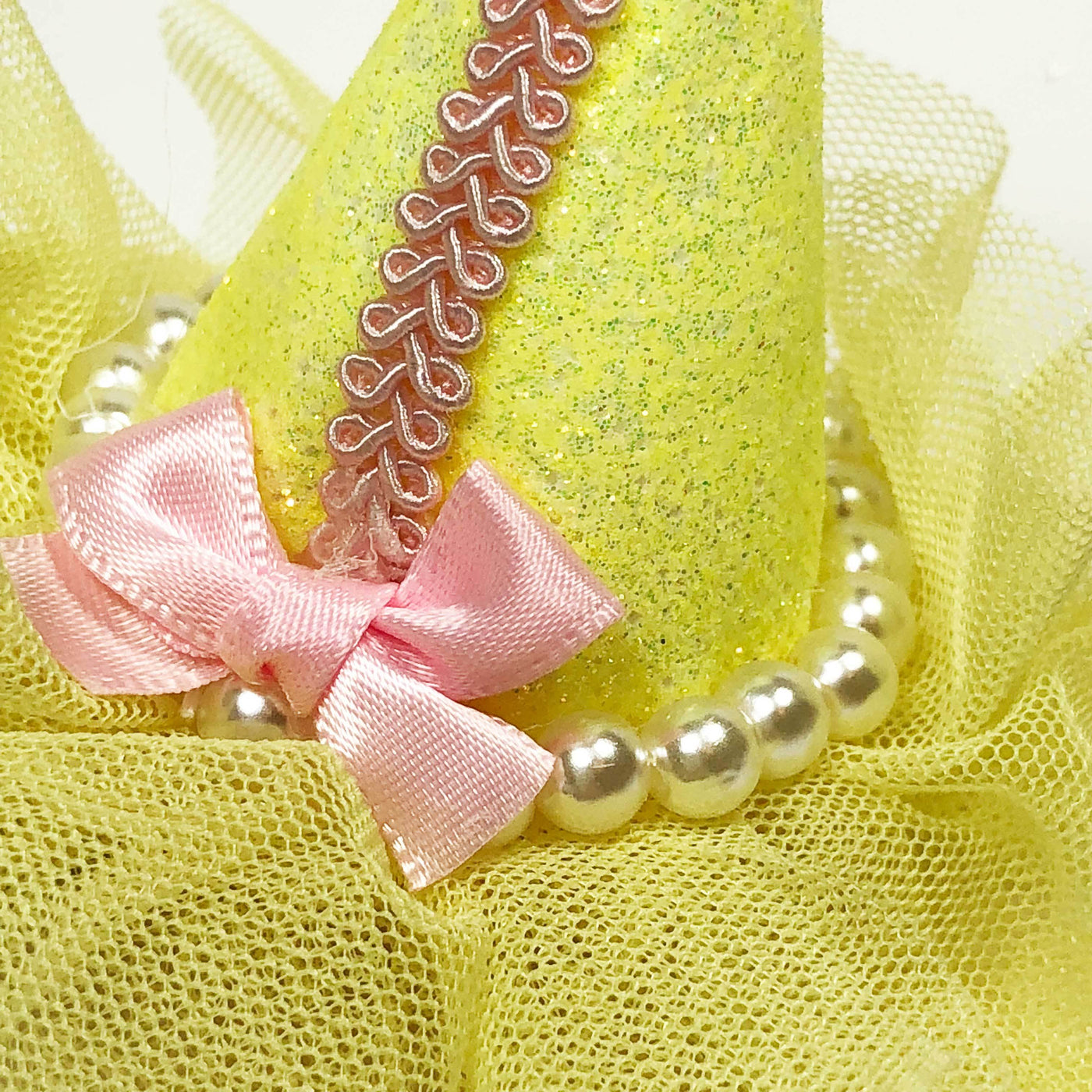 Pretty Party Hat Clip-On in Yellow | Pawlicious & Company