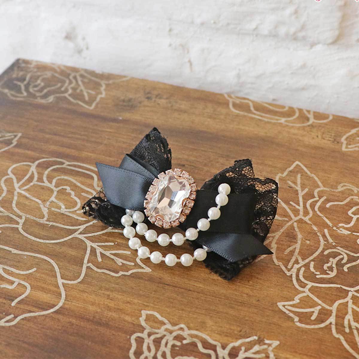 Princess for A Day Dog Hair Bow in Black | Pawlicious & Company