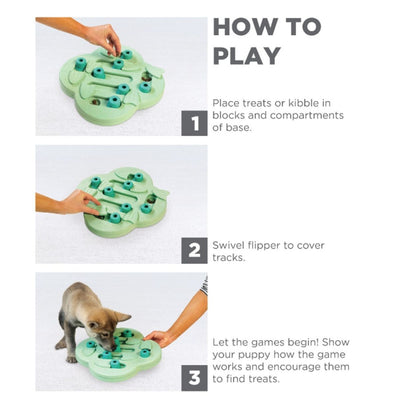 Green Dog Hide N' Slide Puzzle Game - Intermediate | Pawlicious & Company