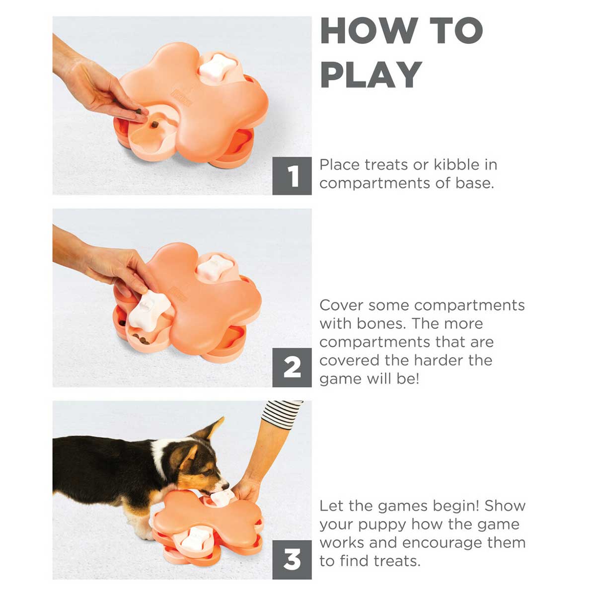 Puppy Tornado Interactive Treat Puzzle in Pink - Intermediate | Pawlicious & Company