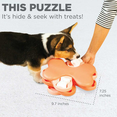 Puppy Tornado Interactive Treat Puzzle in Pink - Intermediate | Pawlicious & Company