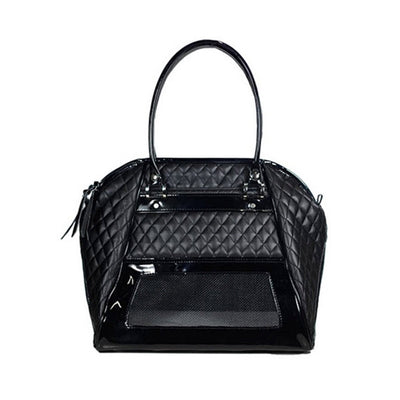 Quilted Luxe Haylee Dog Carrier - Black | Pawlicious & Company