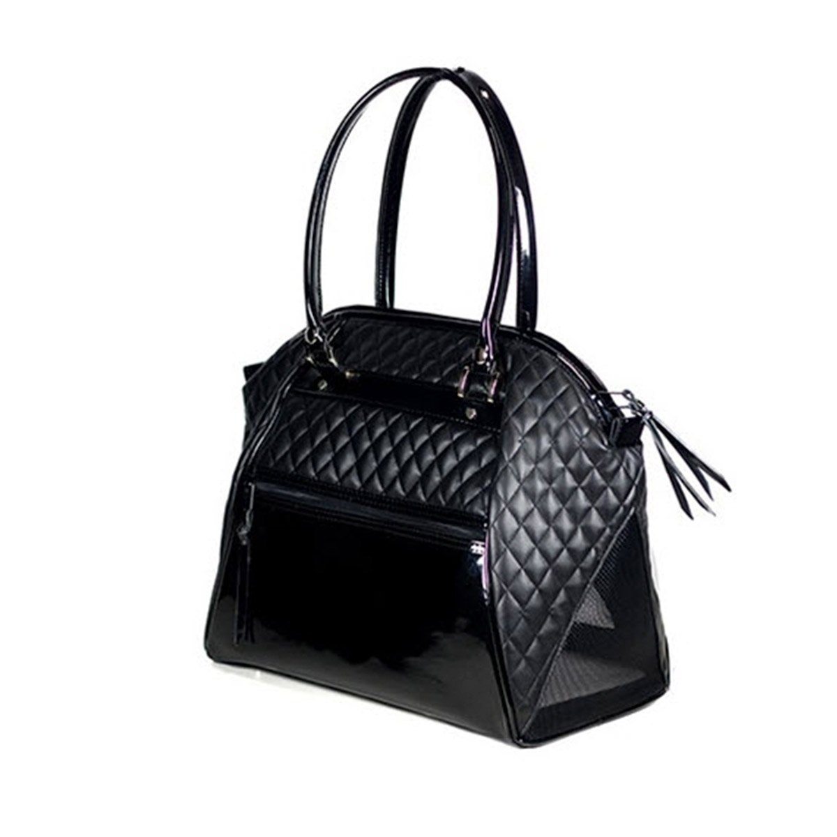 Quilted Luxe Haylee Dog Carrier - Black | Pawlicious & Company