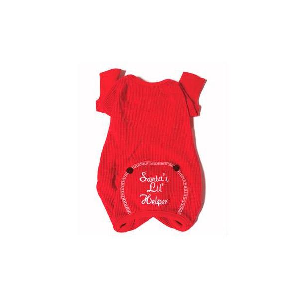 Red Santa's Lil Helper Dog Pajama | Pawlicious & Company