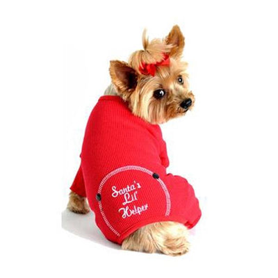 Red Santa's Lil Helper Dog Pajama | Pawlicious & Company
