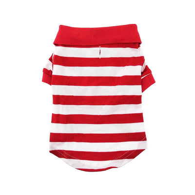 100% Red Striped Dog Polo Shirt | Pawlicious & Company
