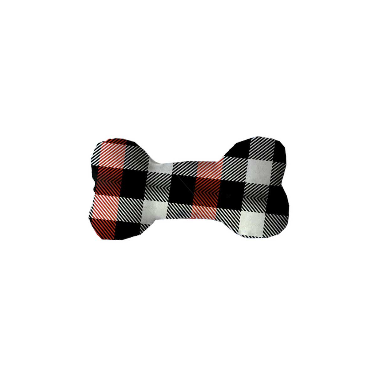 Red & White Buffalo Check Plush Minky Dog Toy | Pawlicious & Company