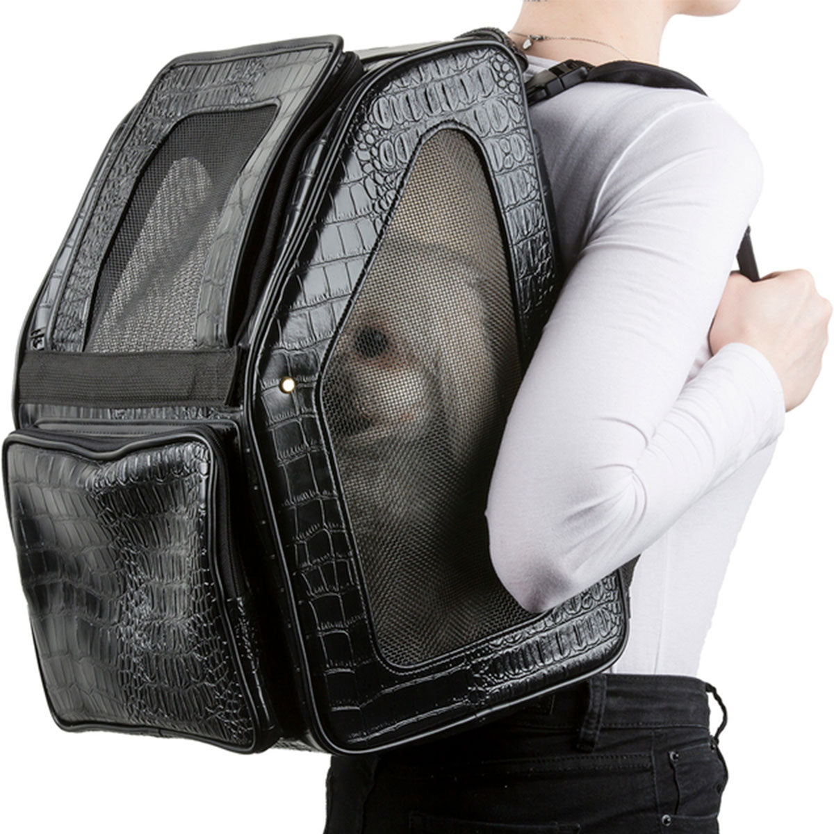 Rio Carrier Bag on Wheels - Black Croco | Pawlicious & Company
