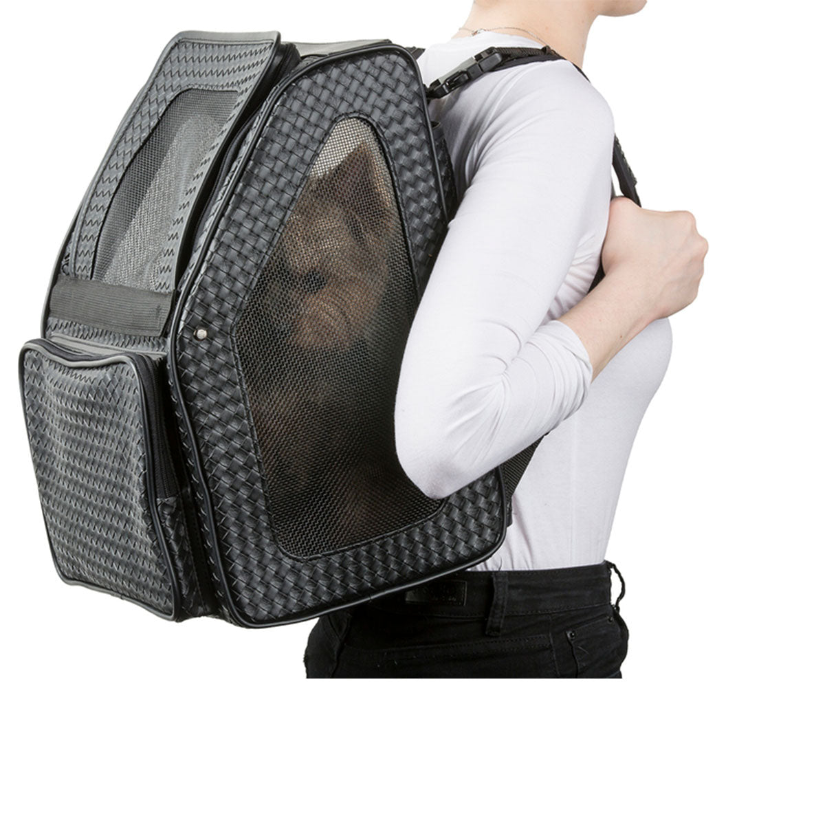 Rio Carrier Bag on Wheels - Black Woven | Pawlicious & Company