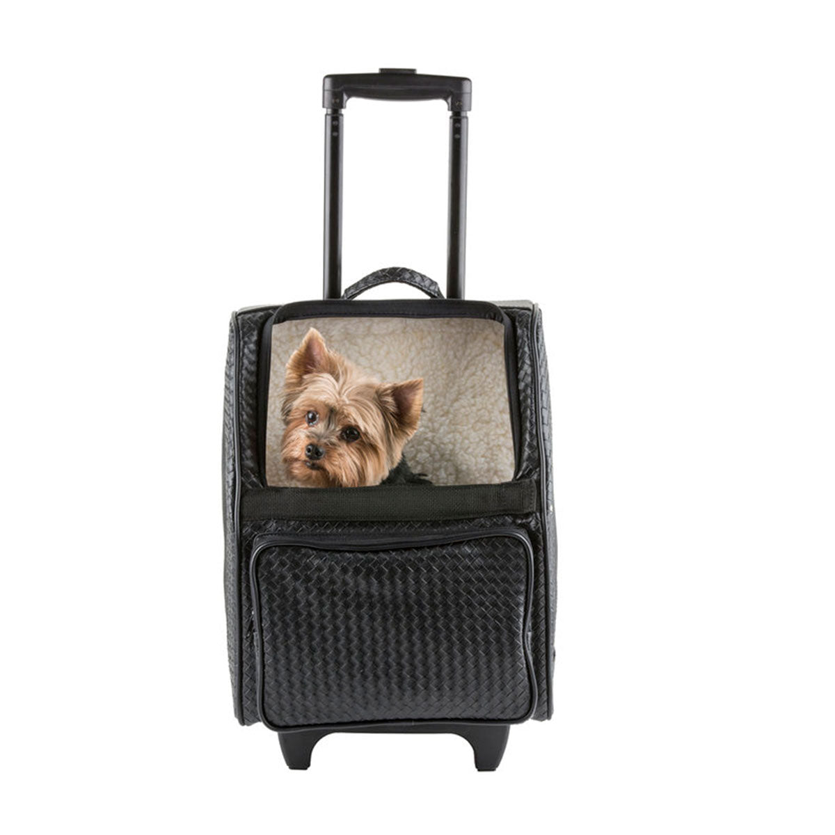 Rio Carrier Bag on Wheels - Black Woven | Pawlicious & Company