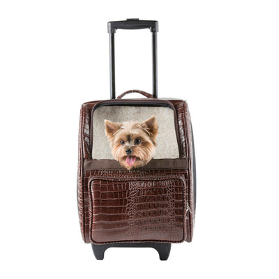 Rio Carrier Bag on Wheels - Brown Croco | Pawlicious & Company