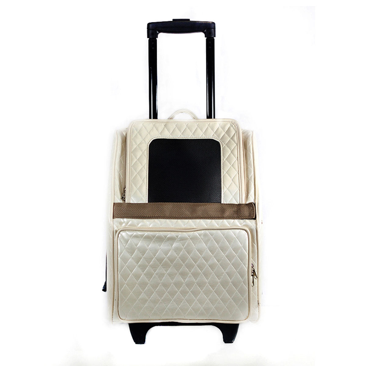 Rio Carrier Bag on Wheels - Quilted Ivory Luxe | Pawlicious & Company