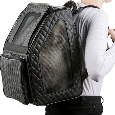 Rio Carrier Bag on Wheels - Quilted Black Luxe | Pawlicious & Company