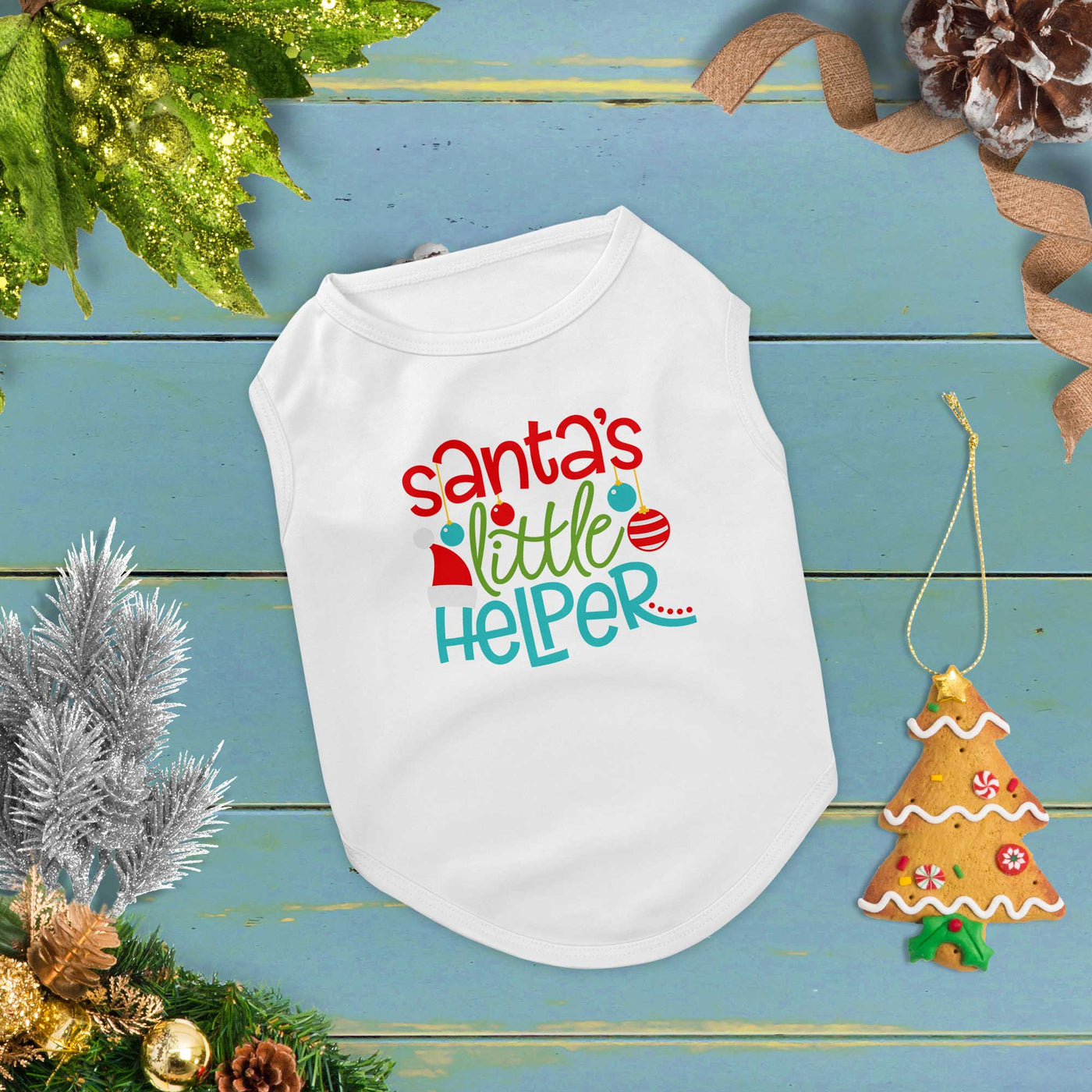 Santas Little Helper Pet Tee Shirt | Pawlicious & Company