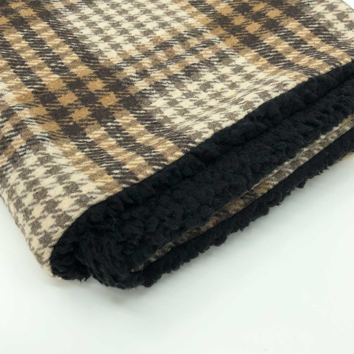 Sherpa Lined Pet Blanket in Brown & White | Pawlicious & Company