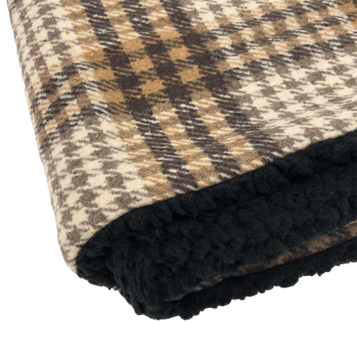 Sherpa Lined Pet Blanket in Brown & White | Pawlicious & Company