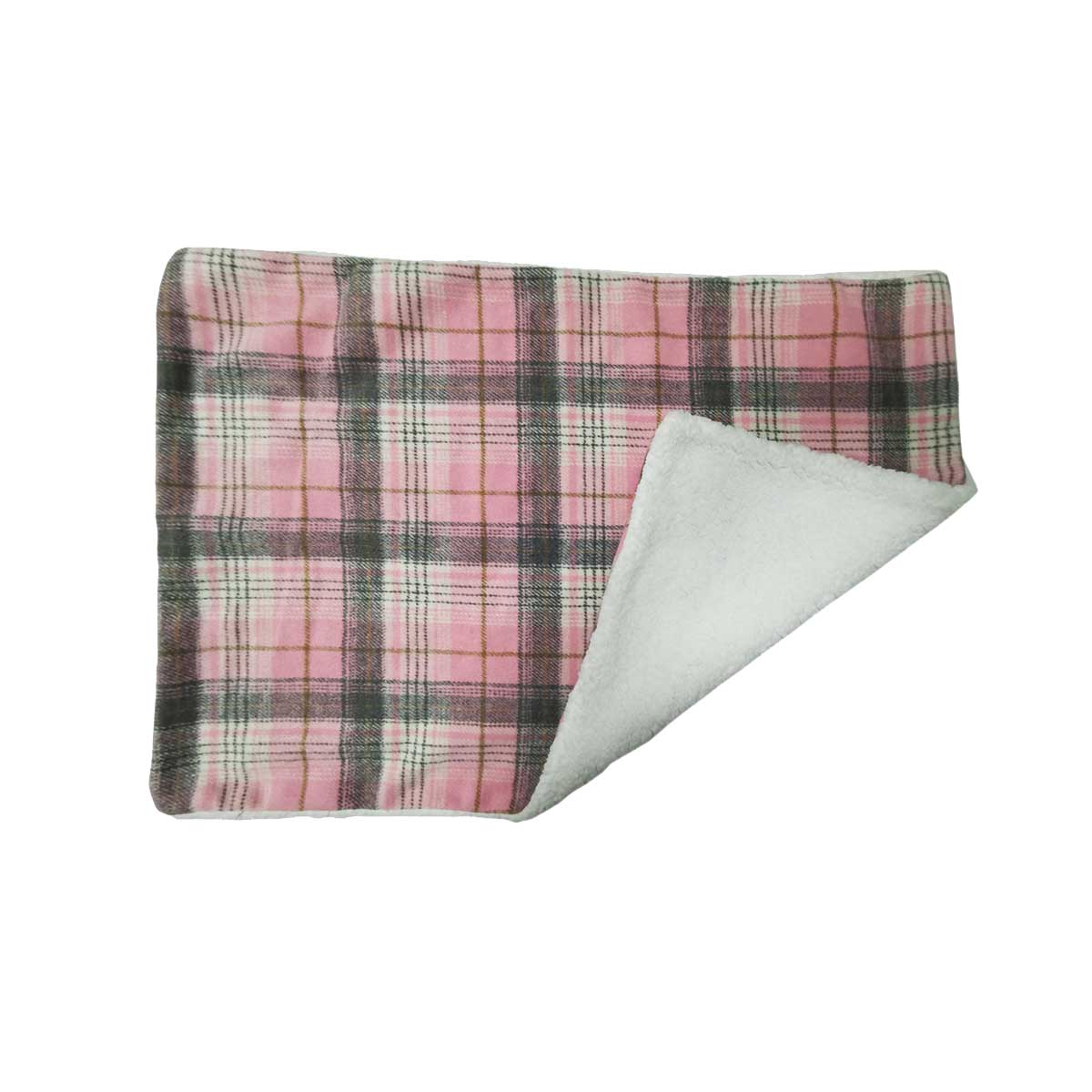 Sherpa Lined Pet Blanket in Pink & White | Pawlicious & Company