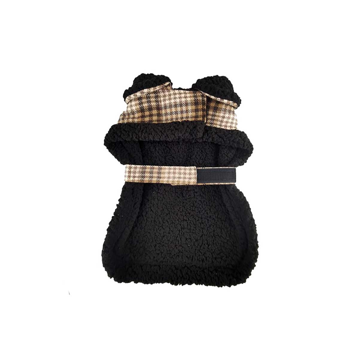 Brown & Tan Plaid Dog Harness Coat | Pawlicious & Company