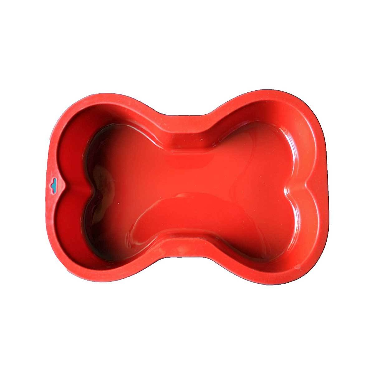 Silicone Dog Bone Cake Pan in Red | Pawlicious & Company