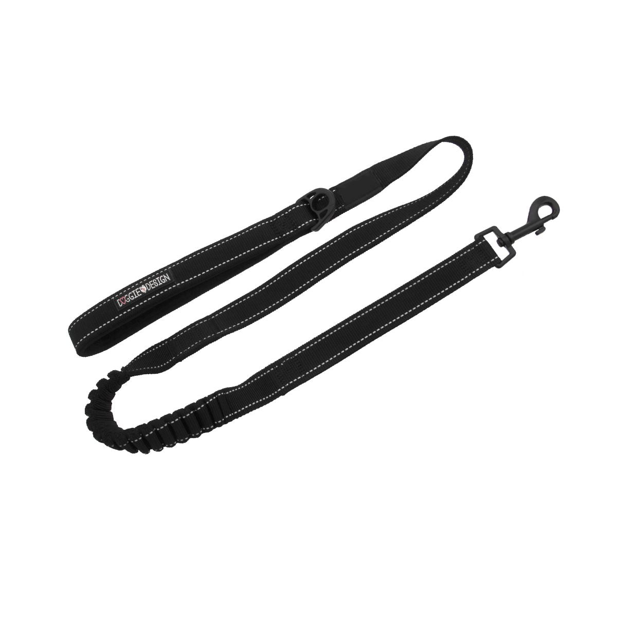 Soft Pull Traffic Dog Leash in Black | Pawlicious & Company