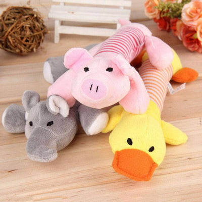 Squeaky Plush Dog Toy - Pig Elephant or Duck | Pawlicious & Company