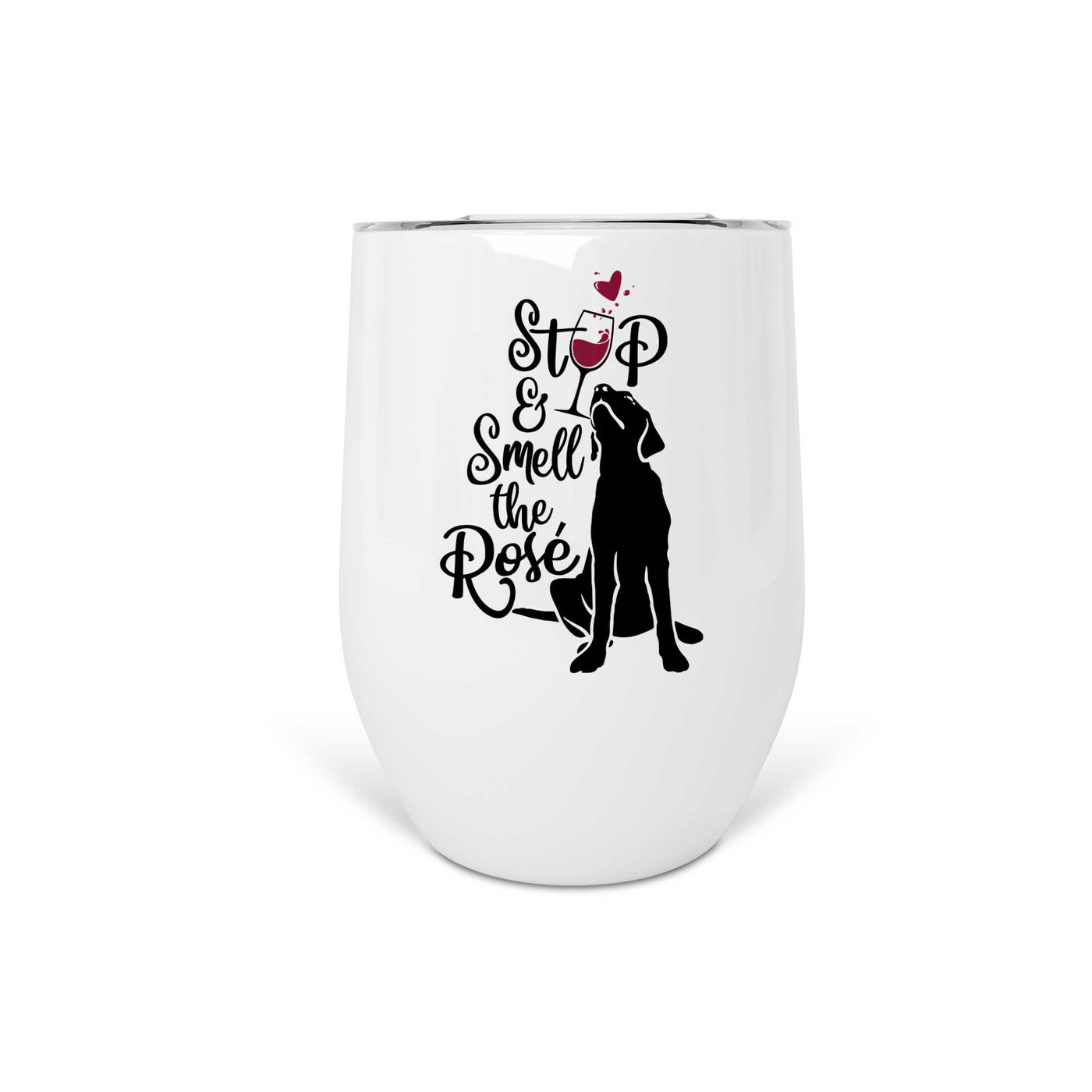 Stop and Smell the Rose Wine Tumbler | Pawlicious & Company